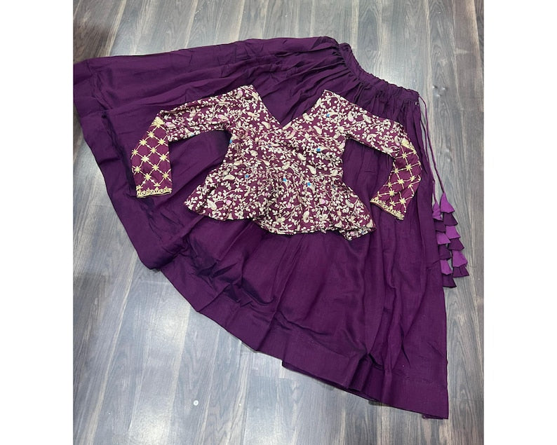 FOX GORGETTE WITH JACKET MULTI COLOR EMBROIDERY WORK LAHENGHA CHOLI