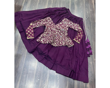 FOX GORGETTE WITH JACKET MULTI COLOR EMBROIDERY WORK LAHENGHA CHOLI