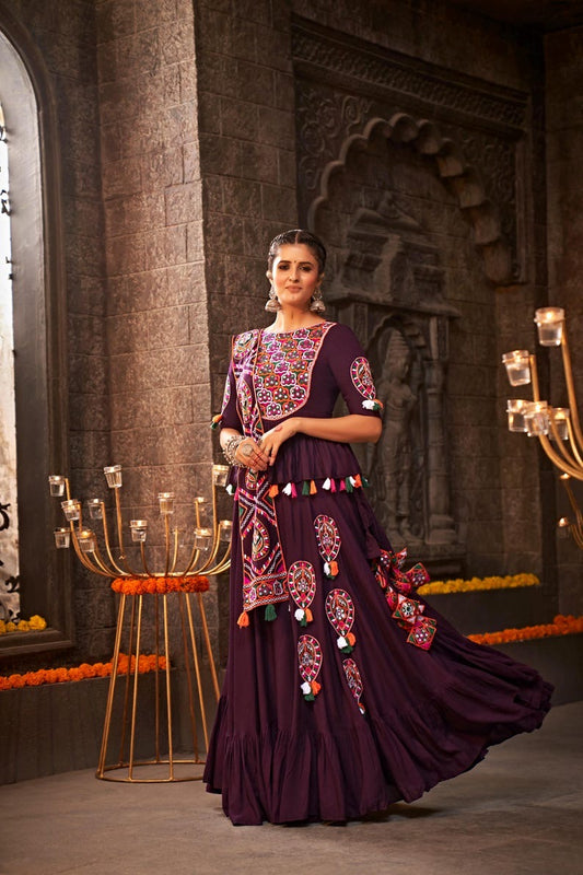 Latest Gujarati Pearl White Navaratri Wear Lehenga Choli