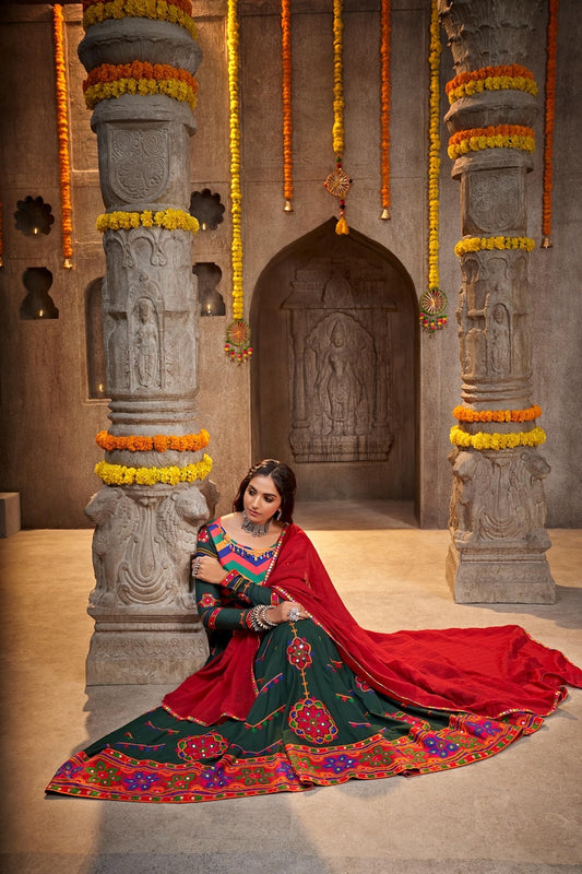 Raani Georgette Wedding Lehenga Choli For Women