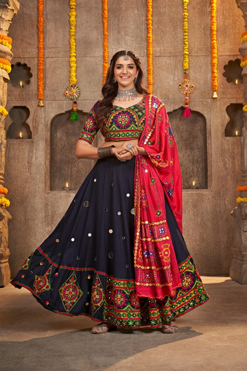 White Embroidered Navratri Special Chaniya Choli Collection