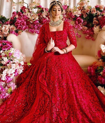 Designer Red lehenga choli for women party wear Bollywood lengha sari,Indian wedding wear embroidered lehenga with dupatta,chaniya choli