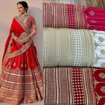 red bridal lehenga