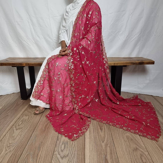 Gold net mirror work (sitara) dupattas for woman / net sequinnce mirror dupattas for woman and girls / party wear mirror dupattas / net sitara dupattas pack of 1pcs