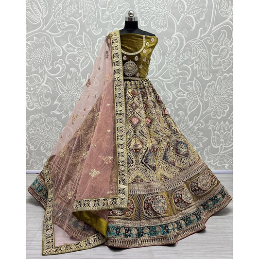 embroidered exclusive bridal Purple lehenga choli