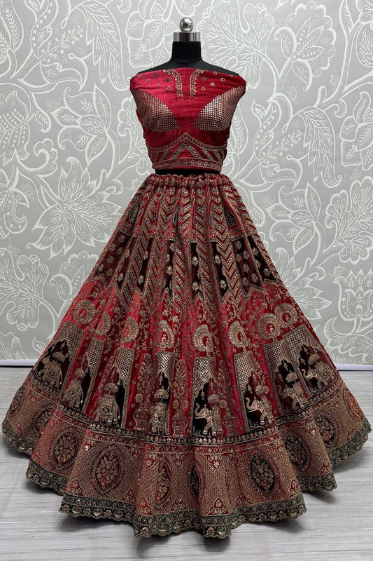 Embroidered Net Party Wear Lehenga Choli