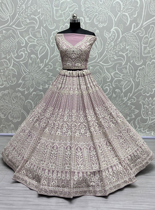 Steel Golden Color Lehenga Choli With Net Dupatta