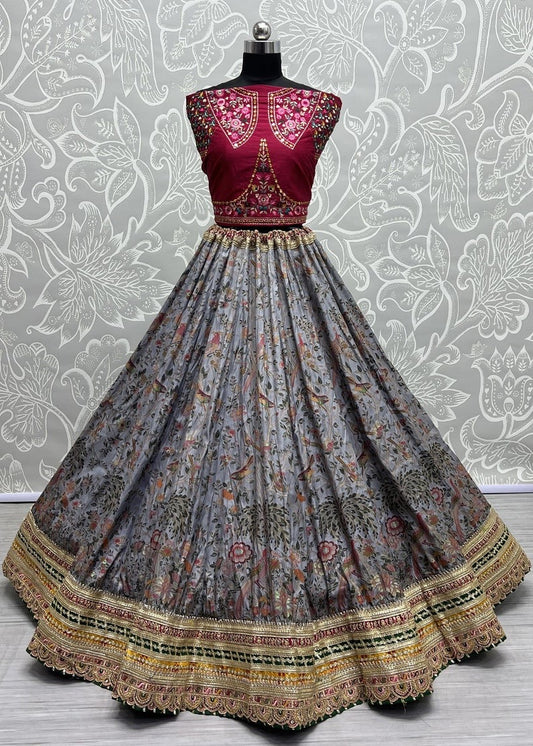 Adorable Sequins Net White Trendy Lehenga Choli