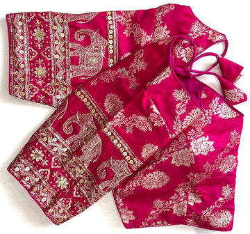 Designer Saree Blouse V Neck Blouse for Lehenga Traditional Blouse