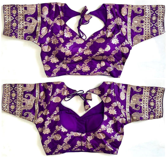 Designer Saree Blouse V Neck Blouse for Lehenga Traditional Blouse