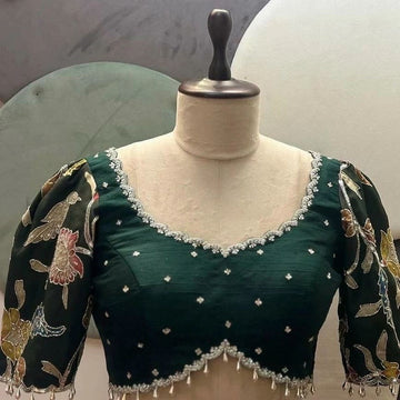Stone studded Gold Work kardana n zardosi net hands work Ready to wear Blouse