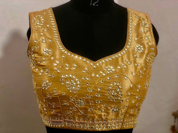 Maggam work Gold Work kardana n zardosi net hands work Ready to wear Blouse