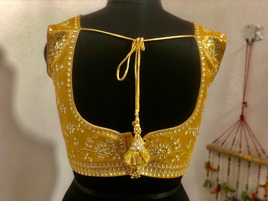 Maggam work Gold Work kardana n zardosi net hands work Ready to wear Blouse