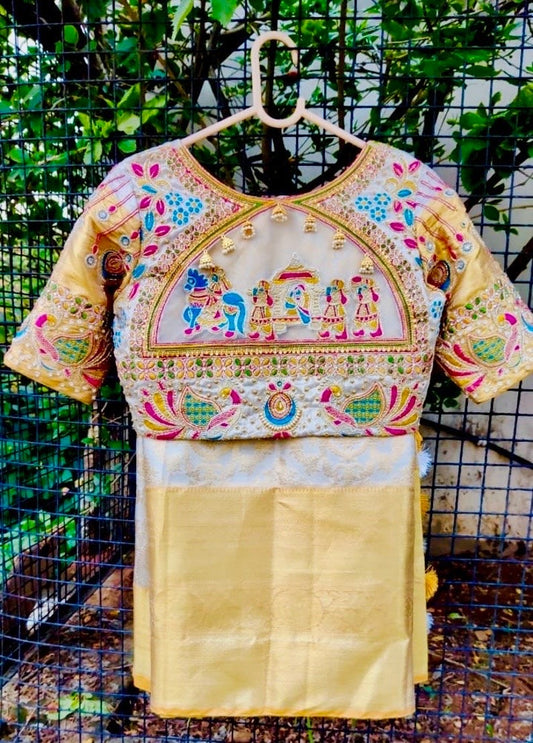 Gold Jardosi work Blouse ready to wear maggam work any color any size possible