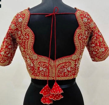 Gold Work kardana n zardosi net hands work Blouse