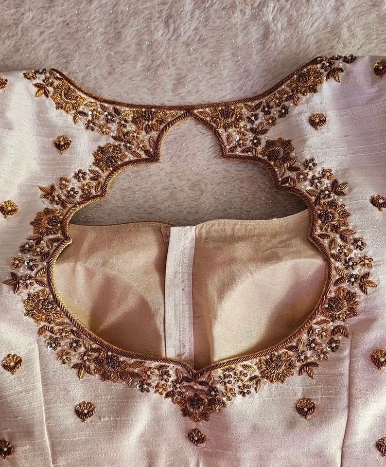 pure silk hand embroidery blouse