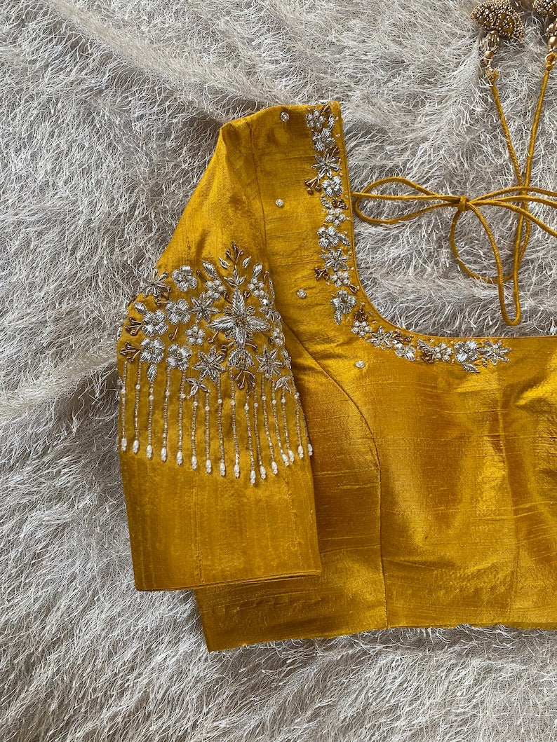 Mustard Yellow Ready Made Blouse