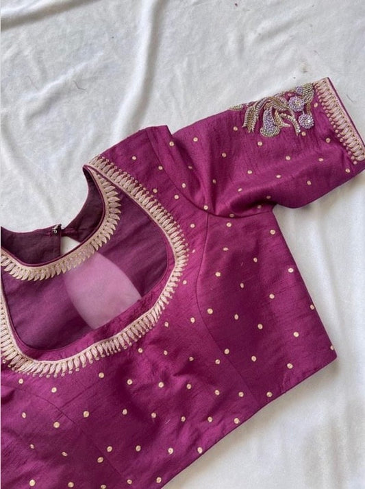 magenta pink ready made blouse