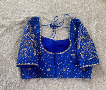 pure silk hand embroidery blouse