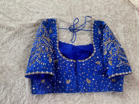 pure silk hand embroidery blouse