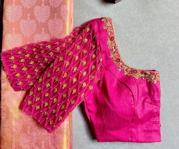 magenta pink ready made blouse