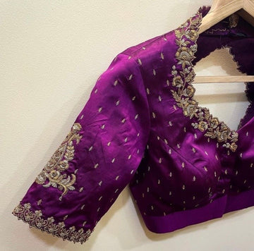 pure silk hand embroidery blouse