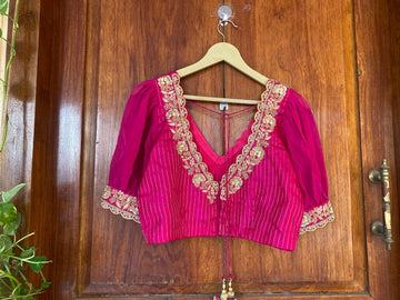 raw silk zardosi blouse