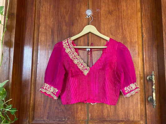 raw silk zardosi blouse