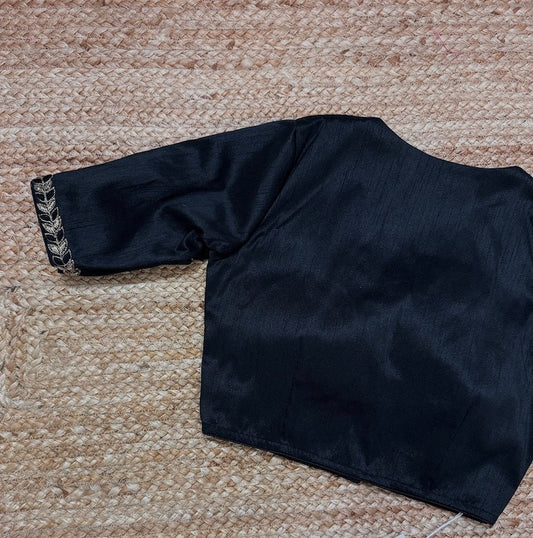 black and white zardosi blouse