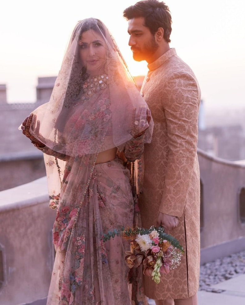 Heavy Embroidery Thread and Zari Work Beautiful Saree in Net For Women