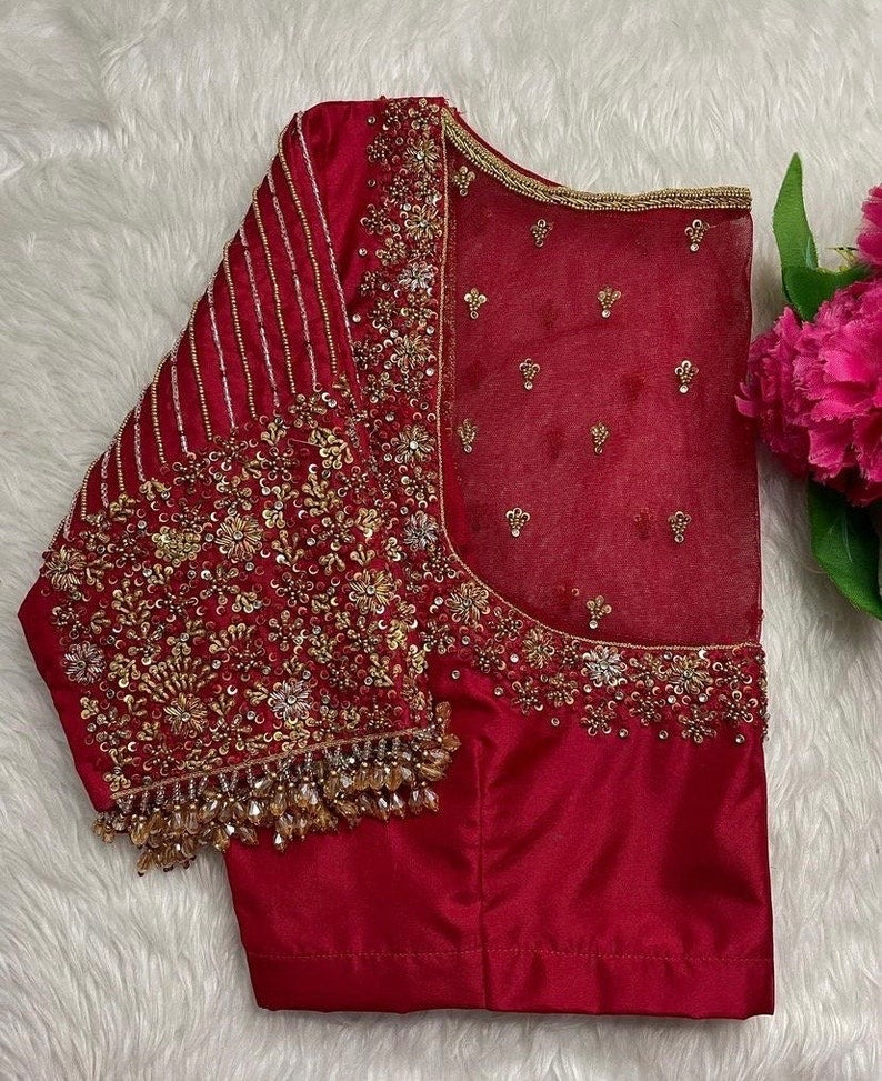 wedding hand embroidered blouse