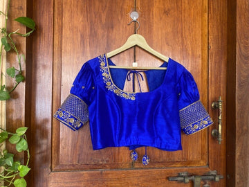 pure silk hand embroidery blouse