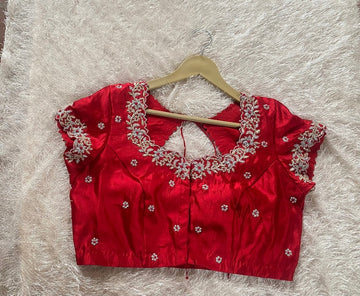 pure silk hand embroidery blouse