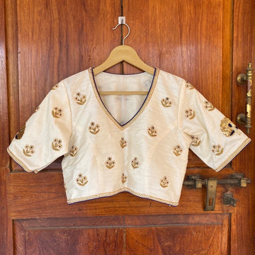 cream maggam blouse