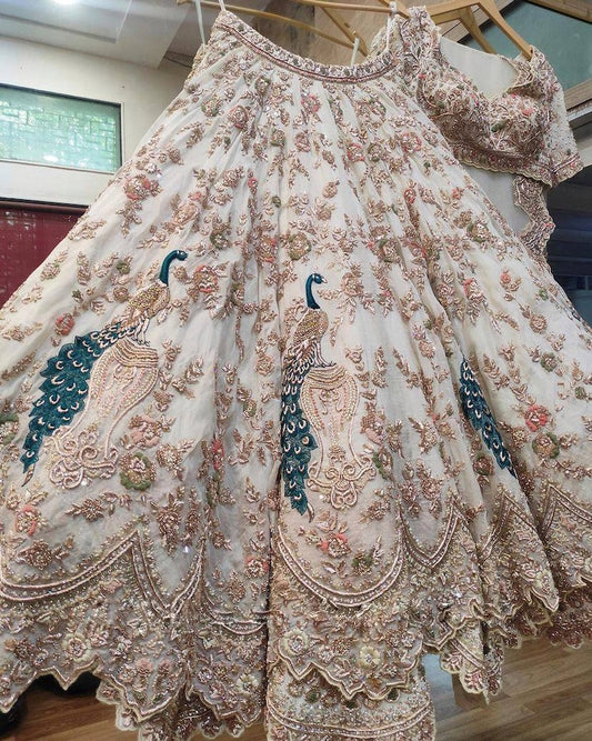 Flare Fox Georgette Lehenga Choli Adorned with Sequins Embroidery