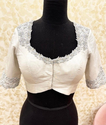 pure silk hand embroidery blouse