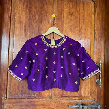 pure silk hand embroidery blouse