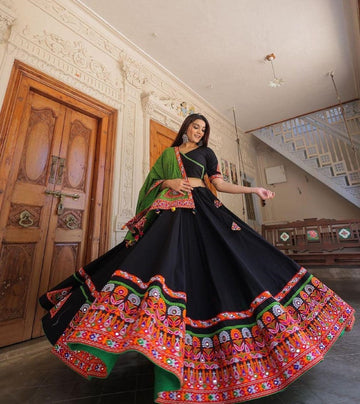 Black you most trending heavy flair navratri chaniya choli