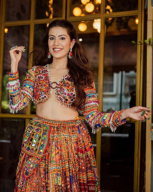 Beautiful Heavy Butter Silk Navratri Lehenga Choli