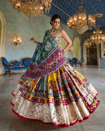 Foil Work Net Party Wear Lehenga Choli