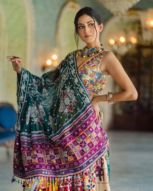 Foil Work Net Party Wear Lehenga Choli