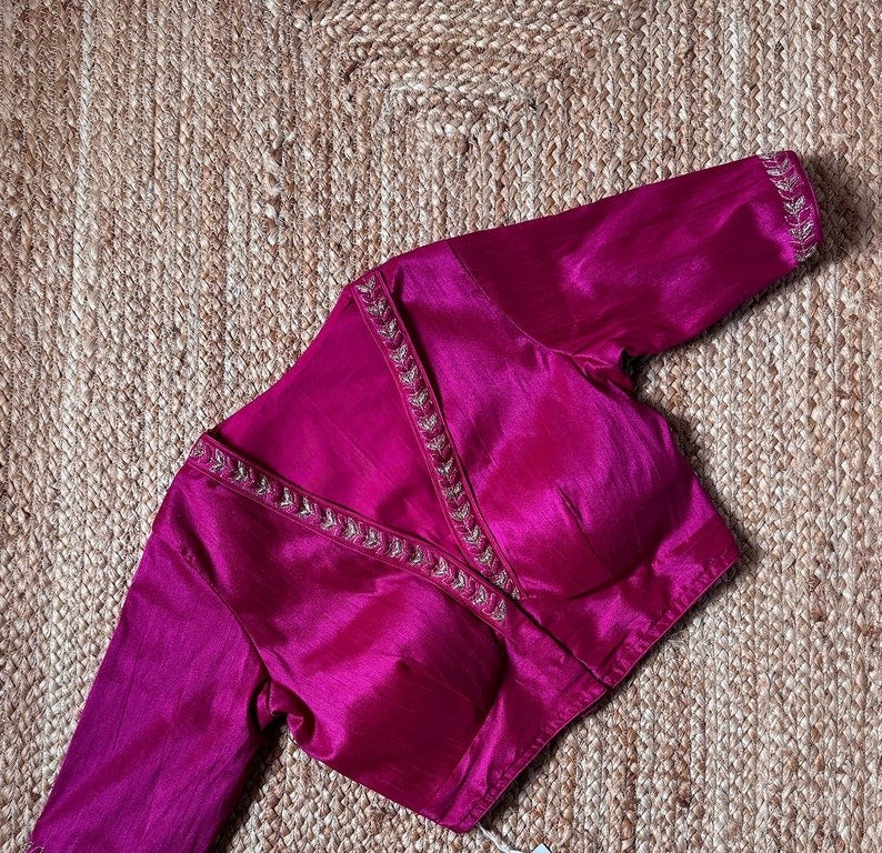 pure silk hand embroidery blouse