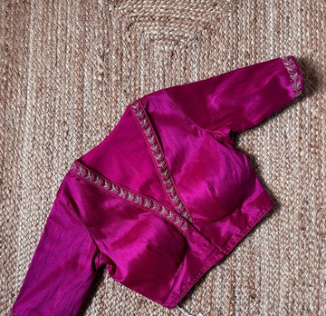pure silk hand embroidery blouse
