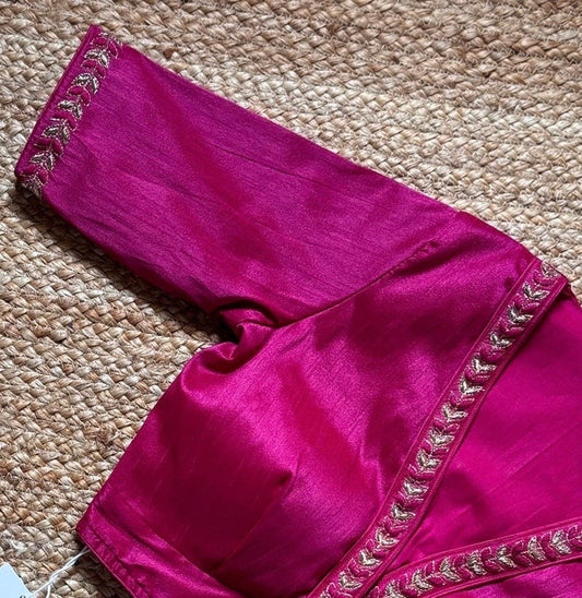 pure silk hand embroidery blouse