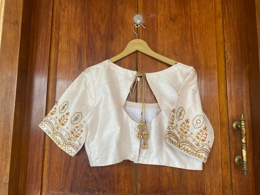 pure silk hand embroidery blouse