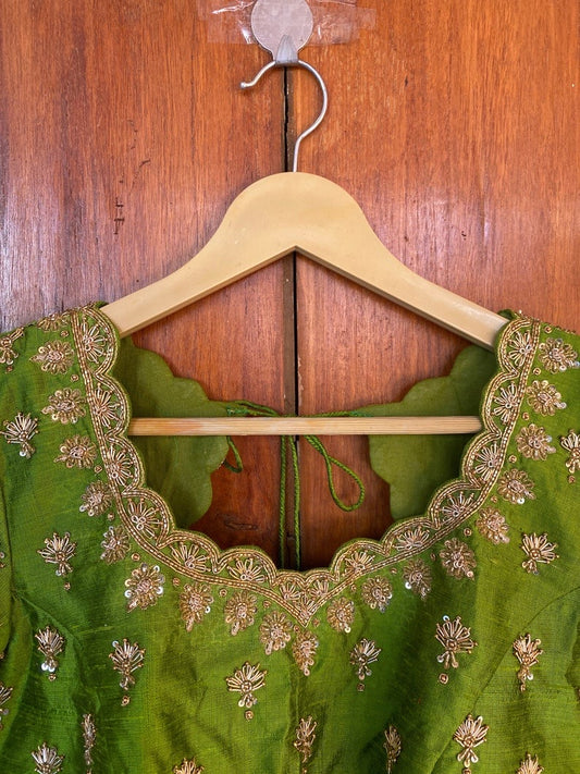 pure silk hand embroidery blouse
