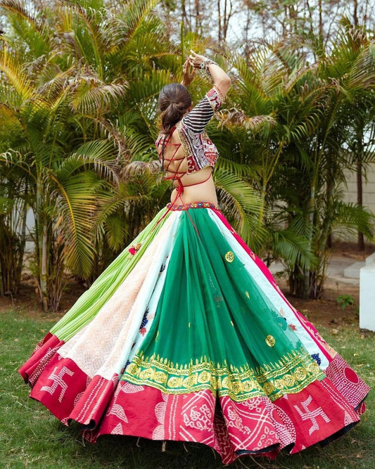Digital Printed Mirror Work Designer Navratri Chaniya Choli