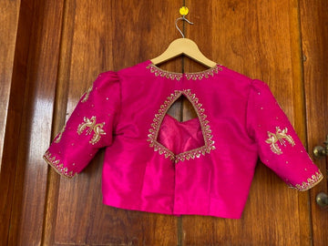 pure silk hand embroidery blouse