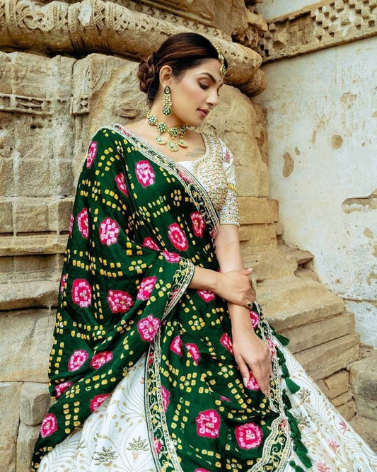 Embroidery Hand Work Ladies Embroidered Lehenga