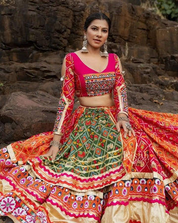 fency satin lehngha choli